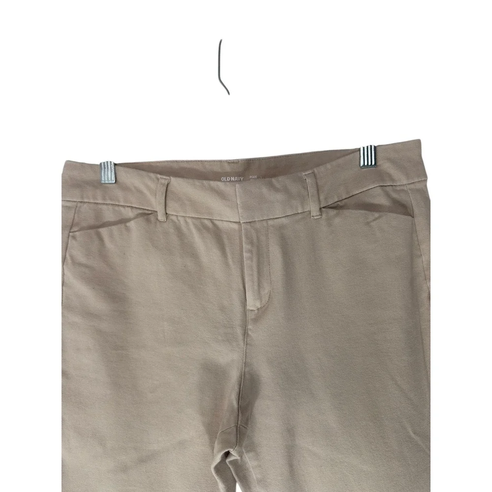 Old Navy Kahki Tan Career Office Straight‎ Leg Pixie Ankle Dress Pants Size 10